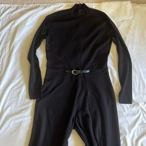 Ralph Lauren Purple Label Womens Jumpsuit 100% WOOL + Lamb Leather Buckle
